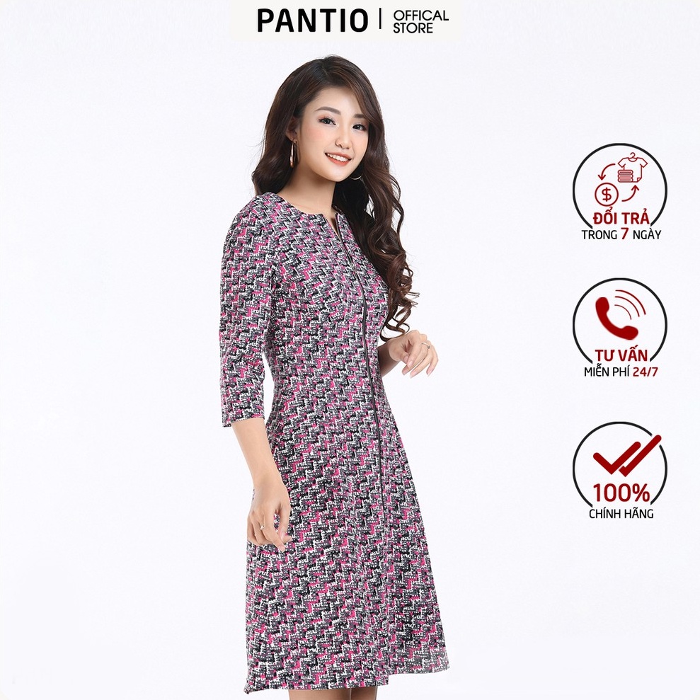 Đầm công sở chất liệu Thô dày dáng chữ A tay lỡ FDC92559 - PANTIO