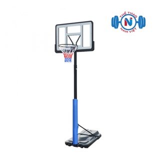 Trụ bóng rổ di động S021 nhập khẩu, điều chỉnh độ cao vànH rổ từ 2,3m tới 3.05m, di chuyển bằng bánh xe.