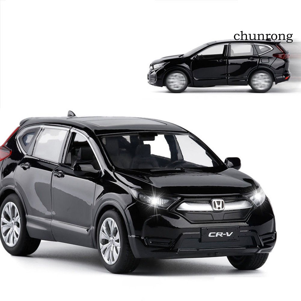 CR+1/32 for Honda CRV SUV Car Pull Back Model with LED Sound Kids Collection Toy