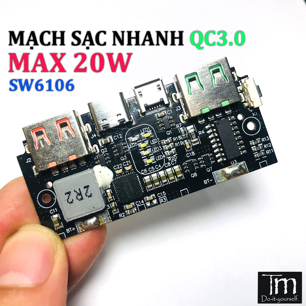 Mạch Sạc Nhanh QC3.0 SW6106 20W