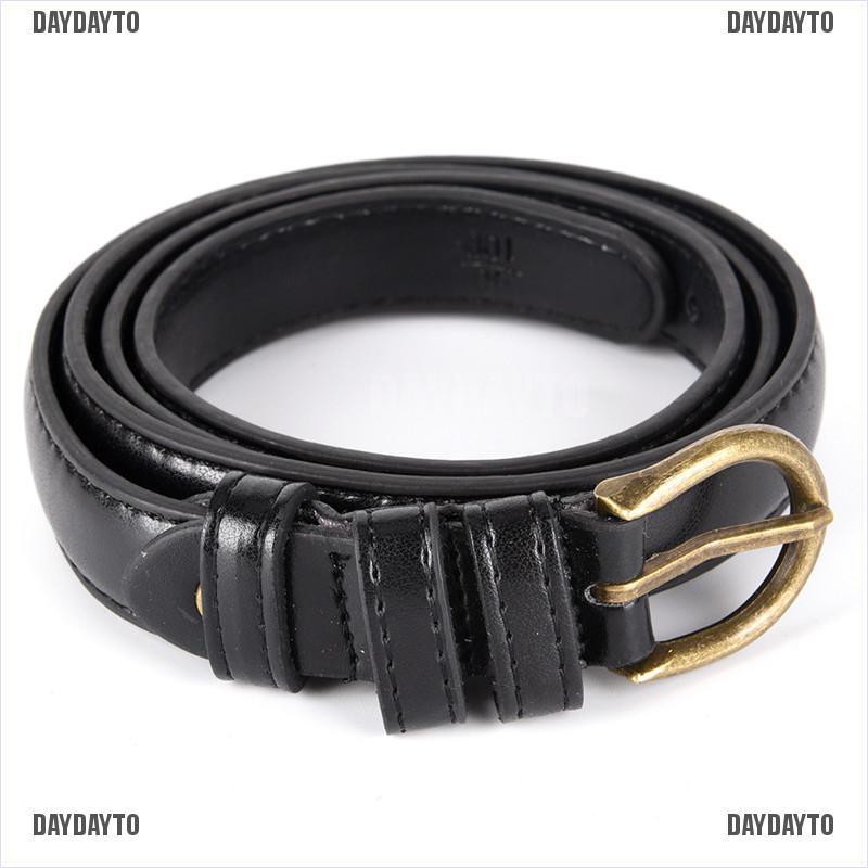 Thắt lưng da PU có vòng kim loại cho nữ