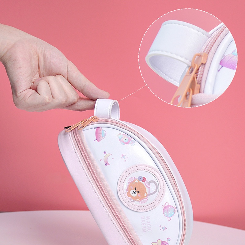 Túi Đựng Bút Cầm Tay Chống Nước Có Khóa Kéo Cho Học Sinh Nam Nữ