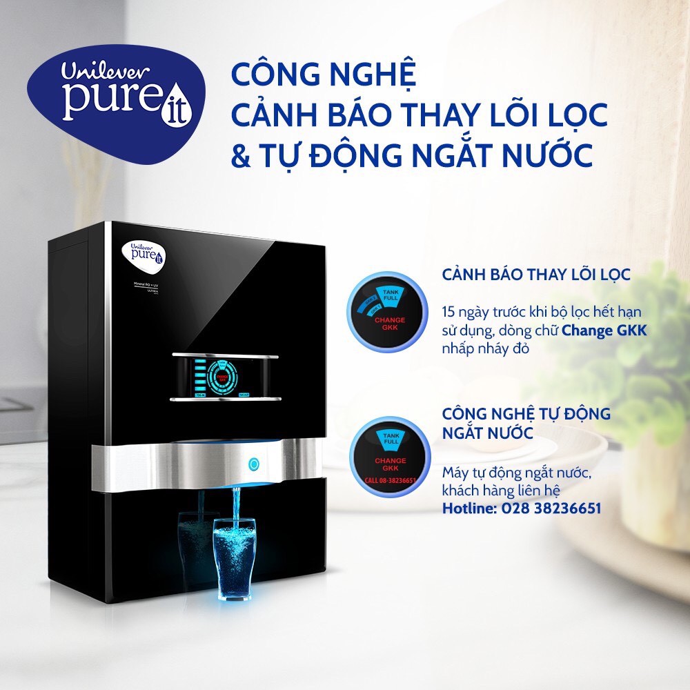 [Lắp đặt tại nhà toàn quốc] Máy lọc nước cao cấp Pureit Ultima lọc nguyên khối công nghệ RO + UV + MF