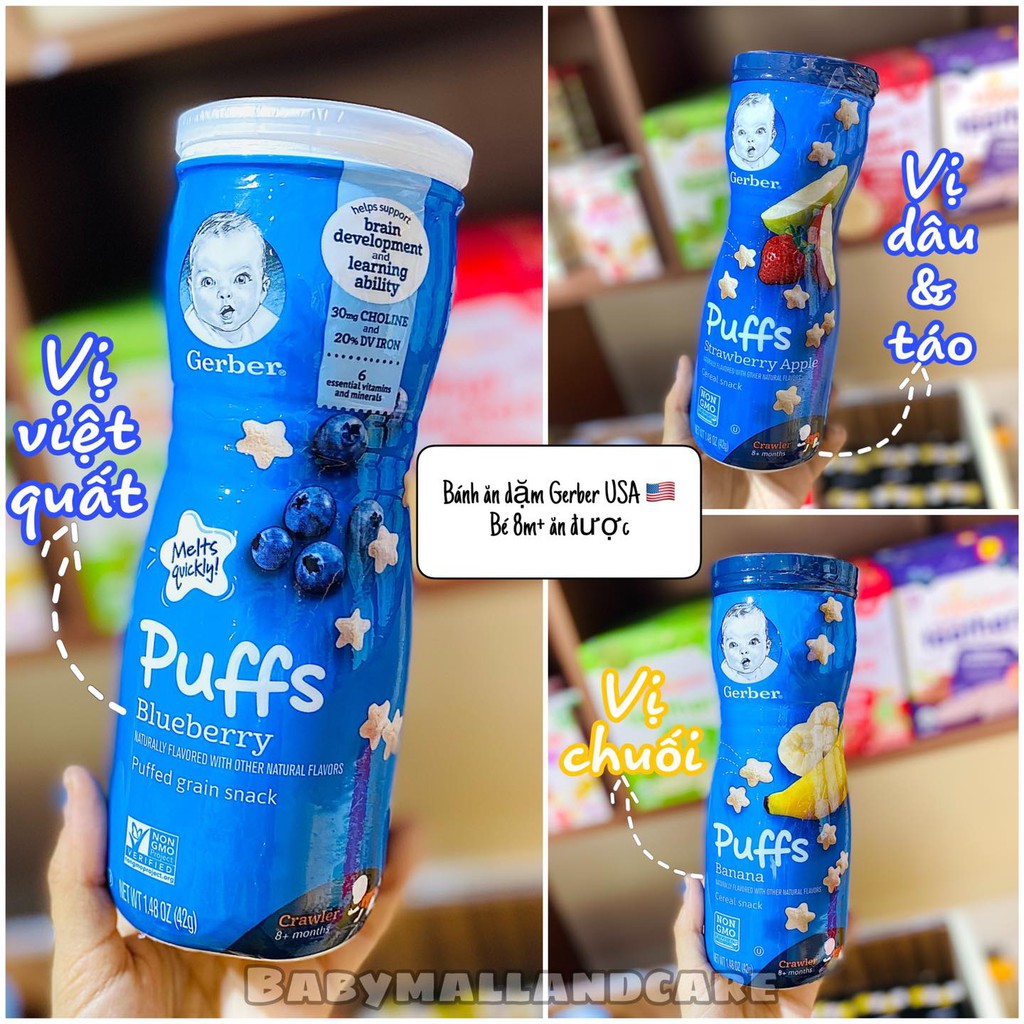 BÁNH ĂN DẶM GERBER BÉ 8M+