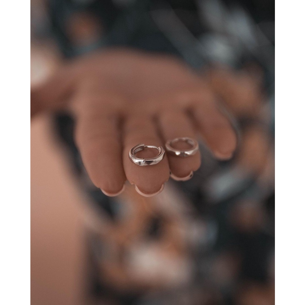 Khuyên tai bạc - Polygonal - CALLA JEWELRY l E023