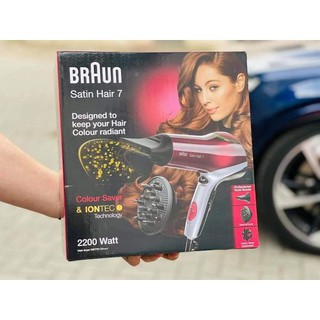 Máy sấy tóc braun satin hd770 với 3 đầu sấy tạo kiểu