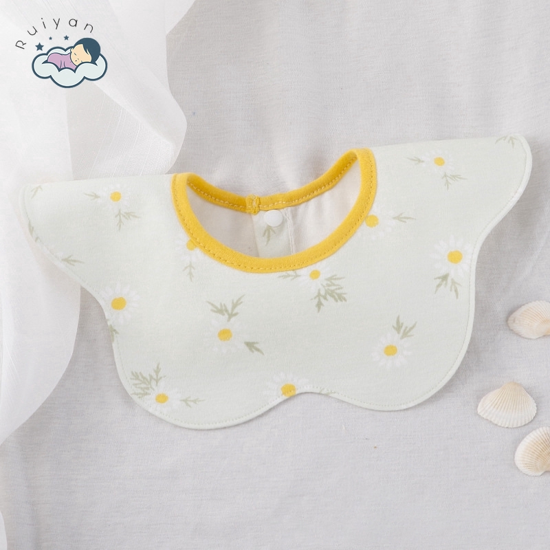 Khăn yếm ăn bằng cotton xoay được 360 độ chống nước cho em bé