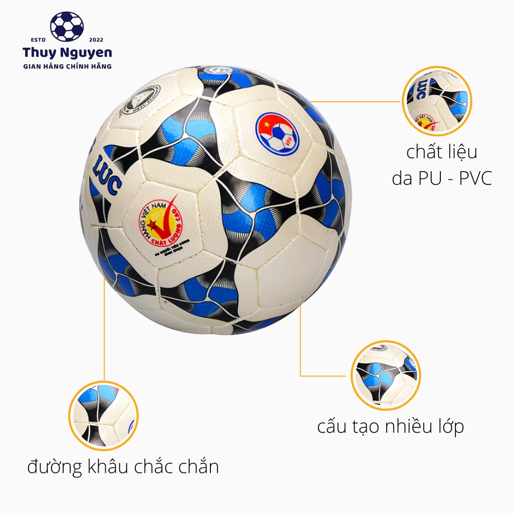 Quả bóng đá động lực UCV 3.05 số 4 và số 5 chính hãng tặng kèm kim bơm bóng và túi lưới TN023