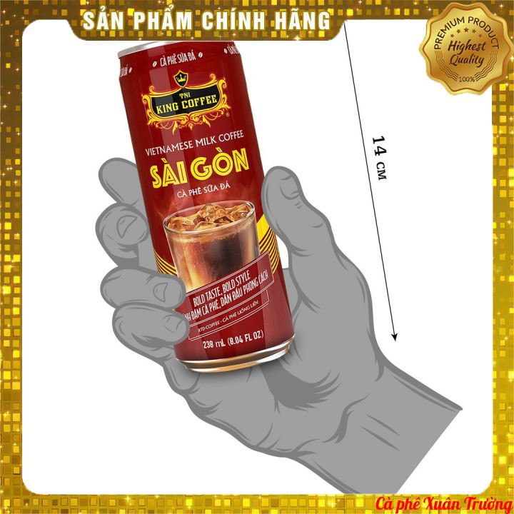 Cà Phê Sữa Đá Sài Gòn KING COFFEE RTD - Lon 238ml