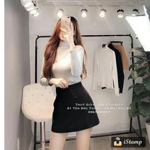 Chân váy công sở vải tuyết mưa dày mịn đẹp nha