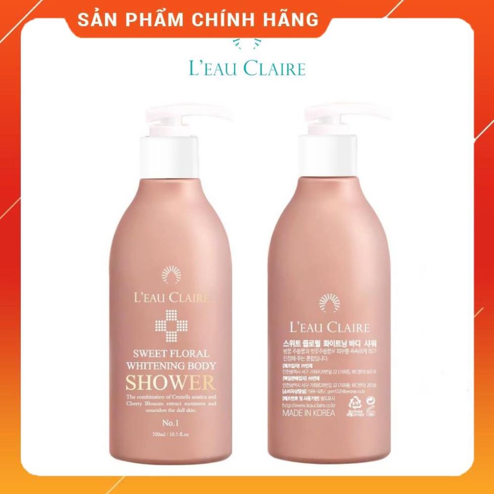 Sữa tắm trắng da L'eau Claire Sweet Floral Whitening Body Shower 300ml Hi SHOP - BEAUTY