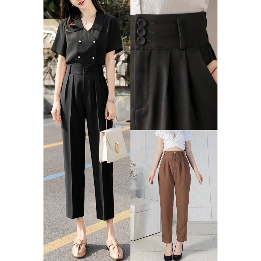 [Mã FAMARAL1 giảm 10K đơn 50K] QUẦN TÂY CẠP CAO BẢN TO BIG SIZE
