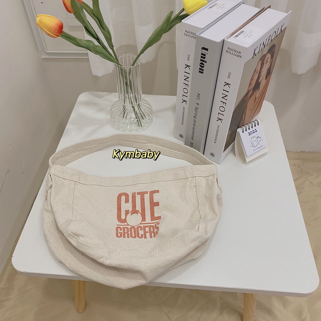 Túi đeo chéo canvas vải cỡ nhỏ thời trang Hàn Quốc cho bé T806