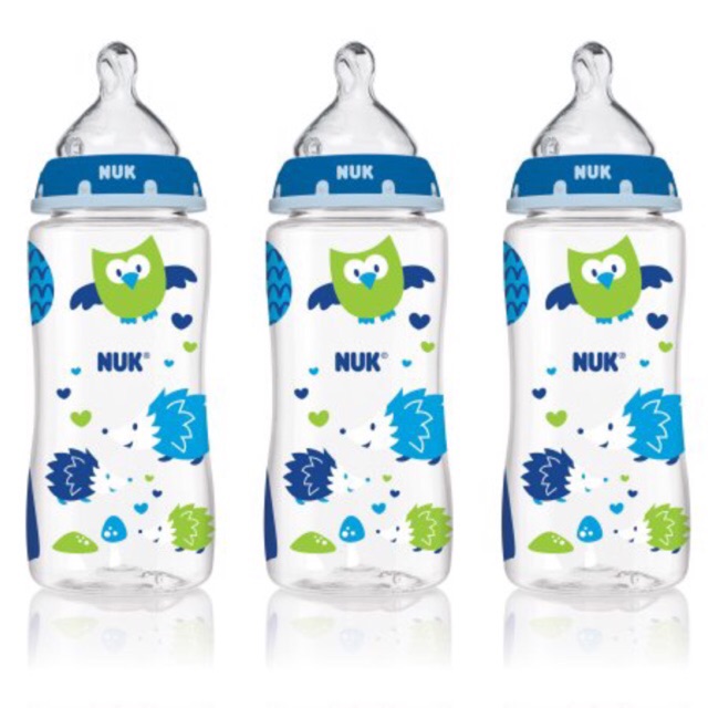 bình sữa cổ rộng Nuk 300ml ( 7 màu )