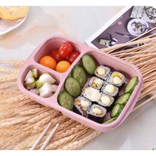 hộp cơm bento nhựa lúa mạch 3 ngăn