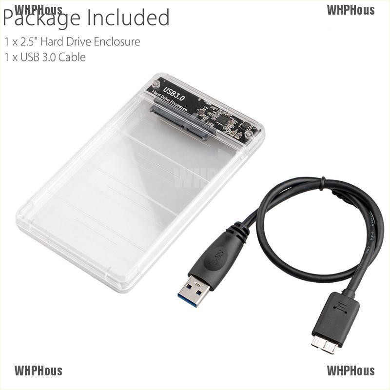 Hộp Đựng Ổ Cứng Ngoài 2.5in Sata Usb 3.0 Hdd Kèm Đèn Led