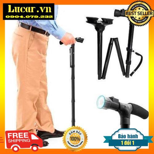 ☘GIÁ SỈ☘ Gậy Trusty Cane - Gậy Gấp Gọn Chống Trượt Có Đèn Pin Cho Người Cao Tuổi