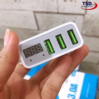 Củ Sạc Đa Năng 3 Cổng Hoco C15 Chính Hãng