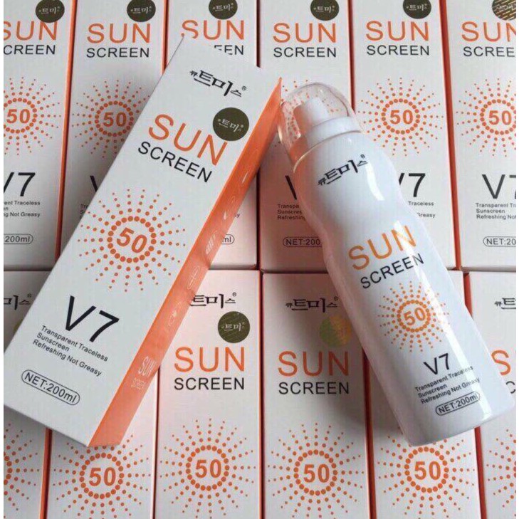 Xịt Chống Nắng Hàn Quốc Sun Screen V7(Mã 88 Mã Hàn)