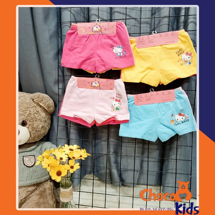 Combo 3 quần chip đùi cho bé gái Hello Kitty chất liệu kháng khuẩn hàng cao cấp quần lót bé gái mềm mát