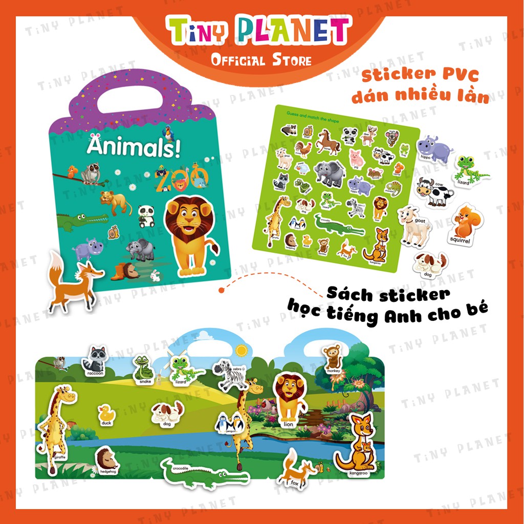 Bộ dán sticker thông minh sử dụng nhiều lần giúp bé vui học Tiếng Anh - Học liệu giáo dục sớm cho bé