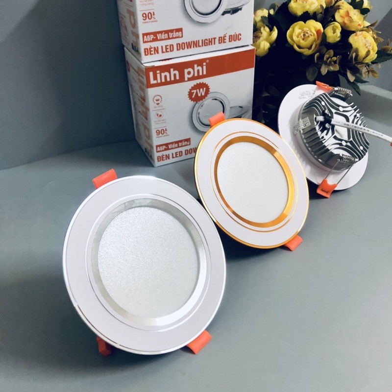 Đèn LED Âm Trần Downlight 3 Chế Độ Ánh Sáng LINH PHI 7W D90 Đế Đúc Siêu Sáng Tiết Kiệm Điện