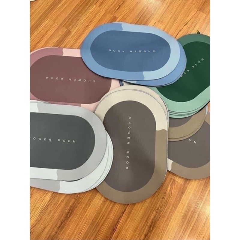 Thảm lau chân silicon siêu thấm hút nước chống trơn trượt kích thước 60cm x 40cm - hàng loại 1