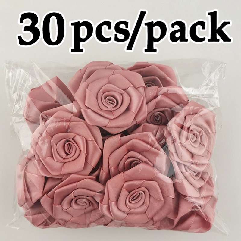 Gói 30 Hoa Hồng Vải Satin 6cm X 6cm