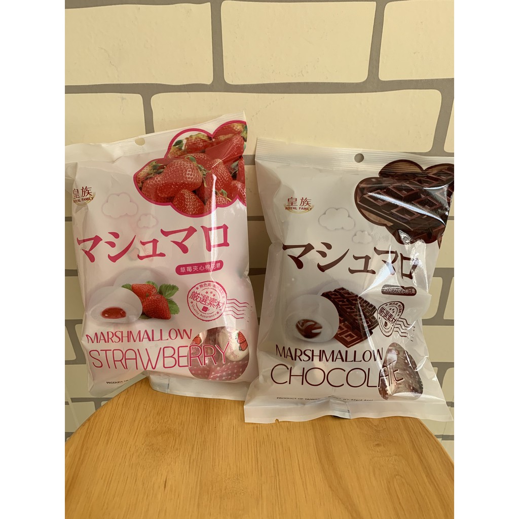 Kẹo xốp bông Marshmallow Strawberry Đài loan loại 80g