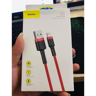 Cáp sạc Baseus bọc dù Cafule Lightning2.4A, CHỐNG GẬP ĐỨT