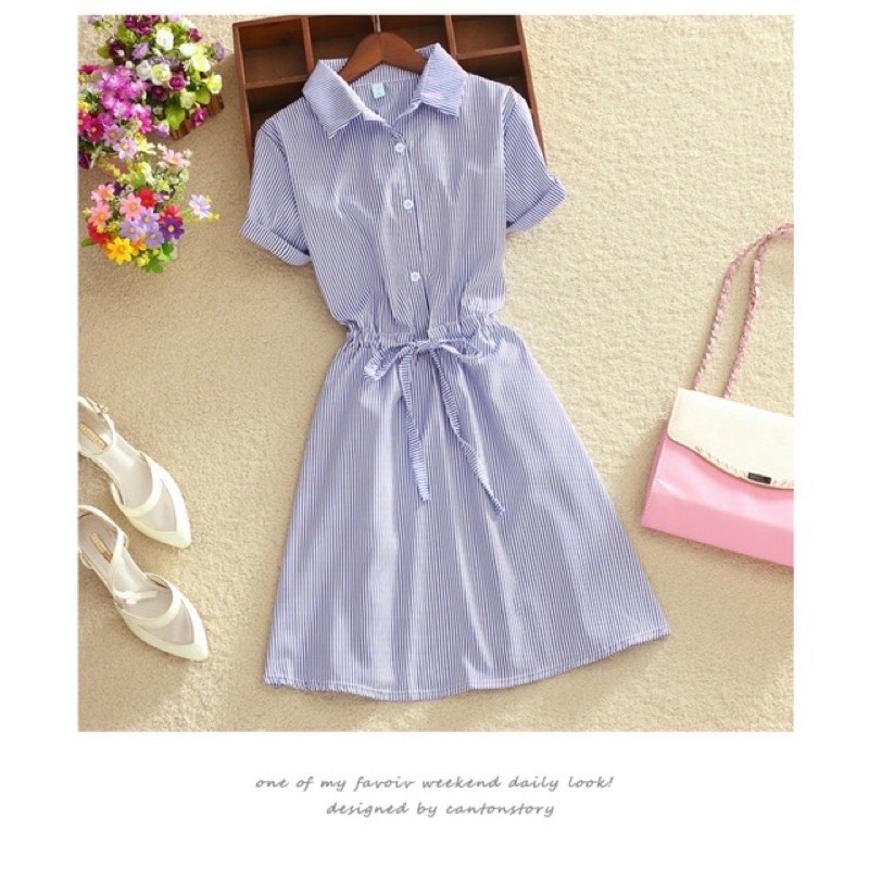 Đầm xòe cổ sơ mi xinh đẹp | BigBuy360 - bigbuy360.vn