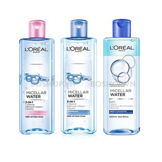 Nước tẩy trang Loreal - L'Oreal Paris 3-in-1 Micellar Water 400ml