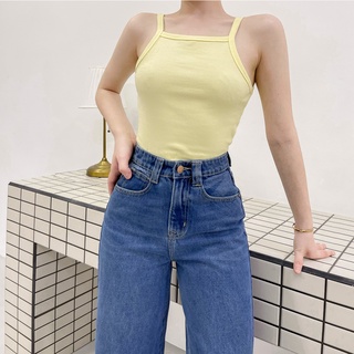 ÁO YẾM THUN GÂN BASIC ZAREEN THU132 SỌC VÀNG