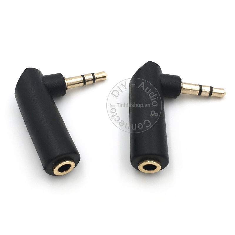 Đầu đổi âm thanh audio 3.5mm stereo đực sang 3.5mm cái vuông bẻ góc 1 chiếc
