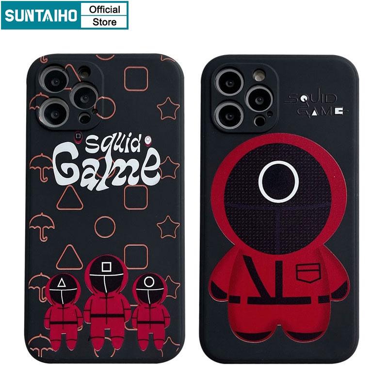 Ốp điện thoại Suntaiho làm từ silicon mềm bảo vệ ống kính chống sốc cho iphone 7 8 plus 13 12 11 Pro Max X XR XS Max