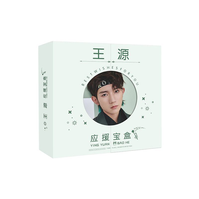 Hộp quà tặng viền tròn TFboys Vương Nguyên có poster postcard bookmark banner huy hiệu | BigBuy360 - bigbuy360.vn