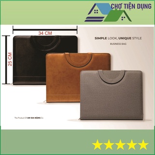 Cặp Da Cao cấp - Đựng Ipad Hồ Sơ Tài Liệu giấy A4 Đa Năng Nhiều Ngăn - CAPDA