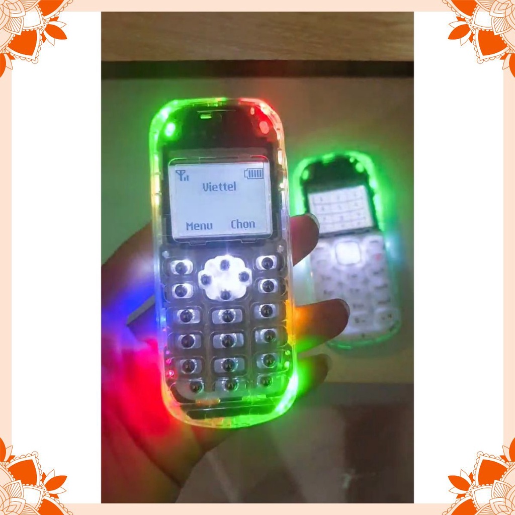 - Điện thoại Nokia 1280 Độ 10 Bóng Nháy + 1 Bóng Led 7 Màu RGB