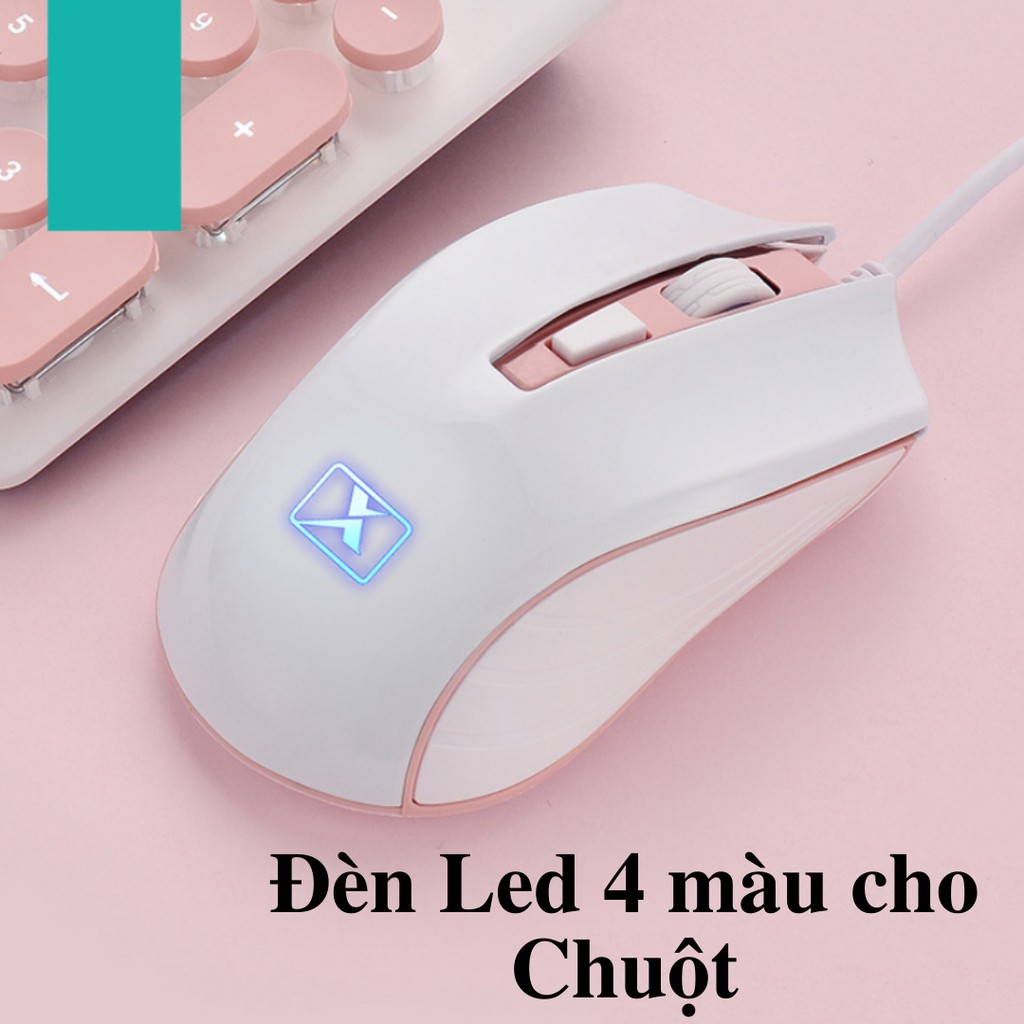 Combo Bàn Phím Và Chuột Có Dây Cao Cấp N518 -  Bộ Chuột &amp; Bàn Phím Có Đèn Led - Min STORE