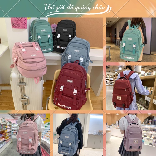 Balo đi học,túi du lịch cao cấp Unisex cho học sinh, sinh viên , chống thấm nước - Hàng Quảng Châu Cao Cấp (BL6)