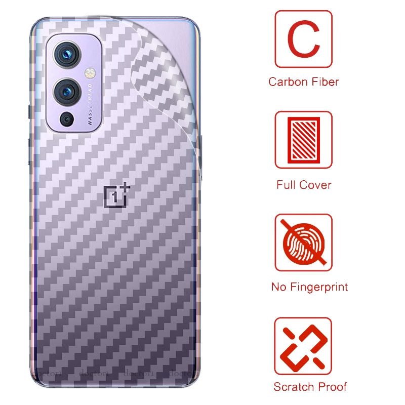 Miếng Dán Mặt Sau Điện Thoại Bằng Sợi Carbon 3d Cho OnePlus 9 8 7 7T Pro Nord N10 N100 5G 6 6T