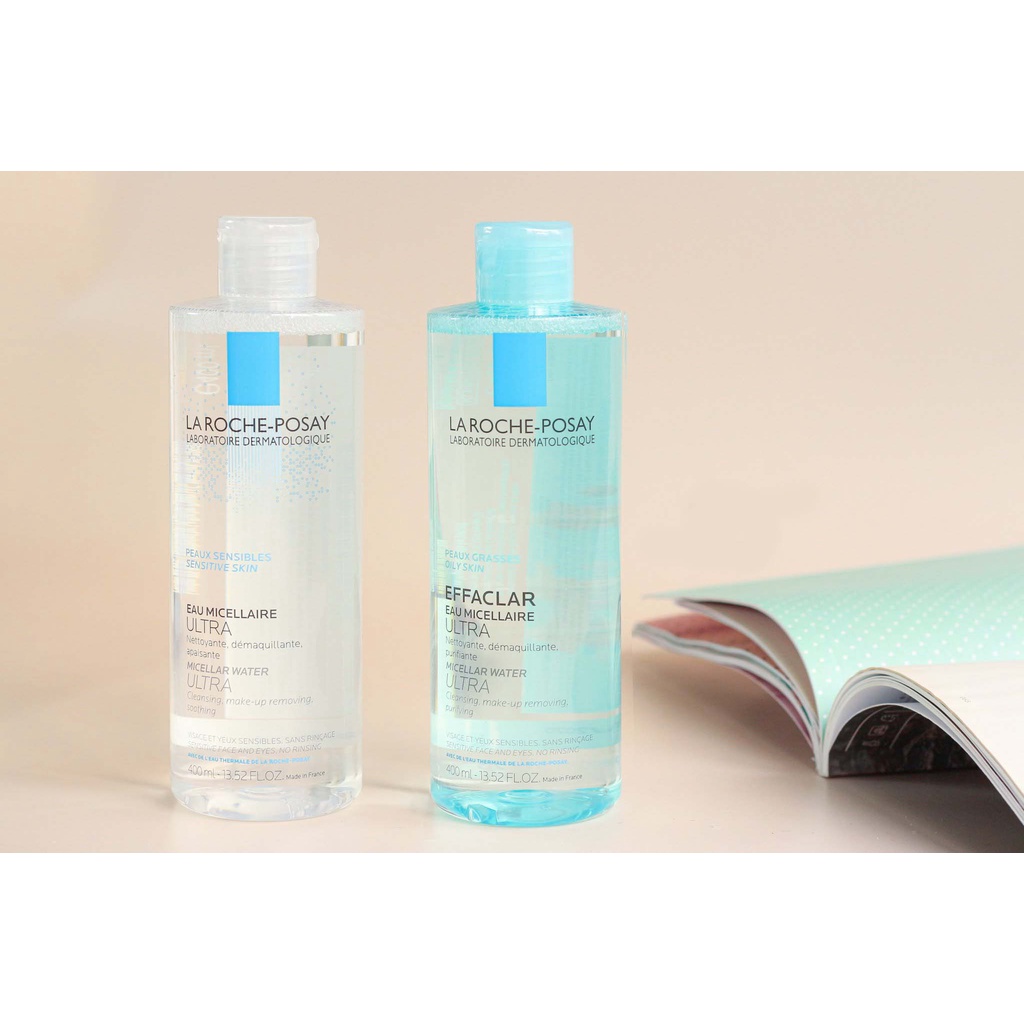 Tẩy trang dành cho da mụn, da dầu nhạy cảm La Roche-Posay Effaclar Micellar Water 400ml- 200ml