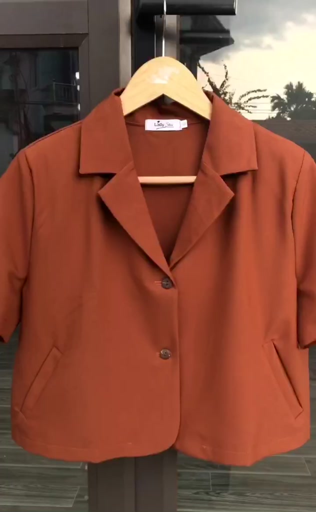 Áo blazer 1 LỚP ngắn tay kiểu dáng croptop _ áo vest ngắn tay bigsize 87kg AV12 | BigBuy360 - bigbuy360.vn