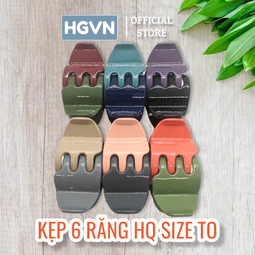 Kẹp Càng Cua HGVN Kẹp Tóc Càng Cua 6 Răng Hàn Quốc Size TO #KT21