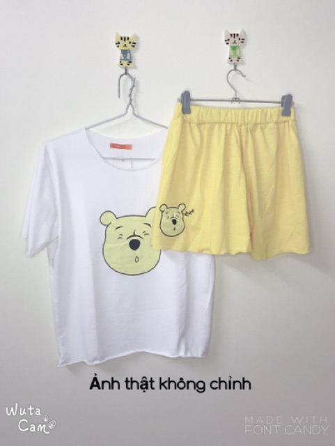[Đồ bộ cao cấp] 💝 Set Gấu Pooh Vịt Đeo Nơ MT09 - Hàng Bán Shop 💝 | BigBuy360 - bigbuy360.vn