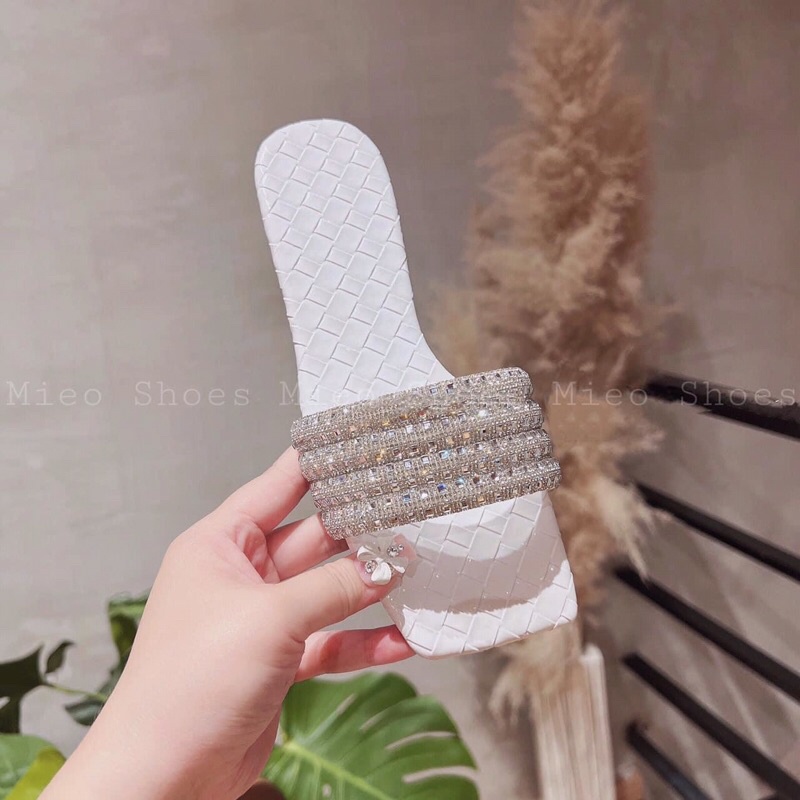 DÉP 4 QUAI ĐÁ VUÔNG NHỎ MIEO SHOES ( D1301 D1302 D1303 D1304 )