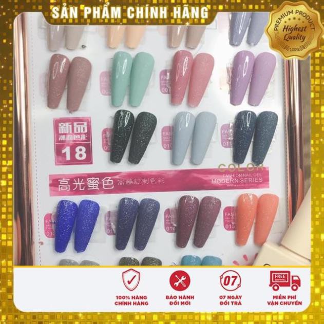 Sơn gel nhũ giả bột set 18 màu sơn móng