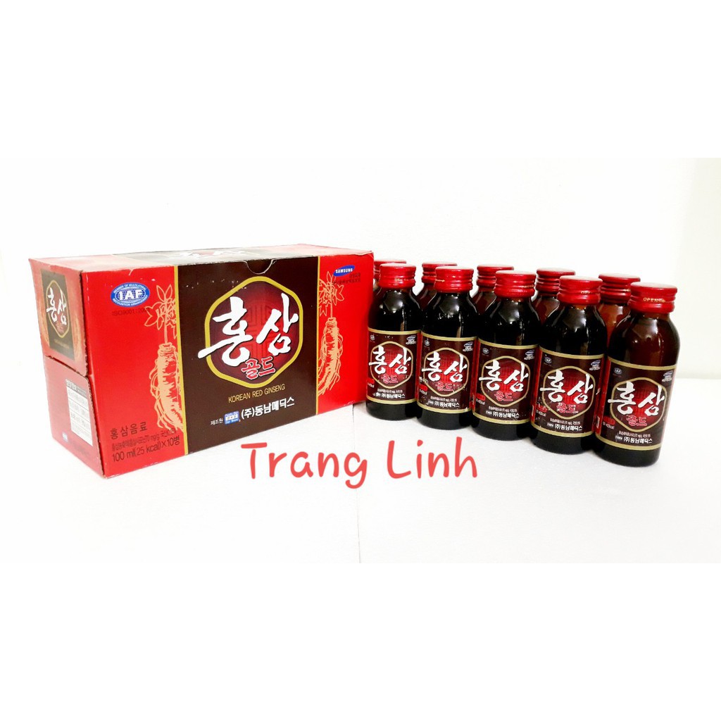 Nước Hồng Sâm Chính Hãng Hàn Quốc, Hộp 10 chai