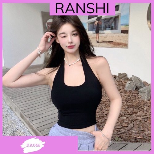 Áo croptop cổ yếm hở lưng ôm dáng tôn body sexy RA046 (MẪU MỚI)