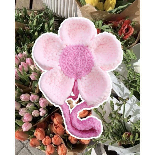 Túi len bông hoa - Crochet Bloom Bag - Mếu Máo